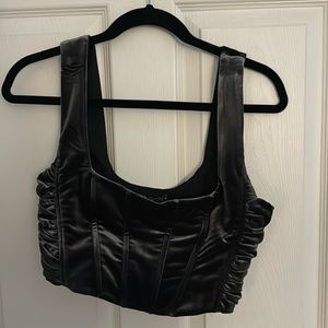 Zara velvet corset top